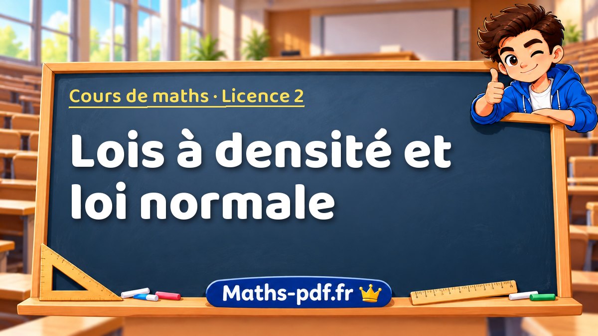 Lois à densité et loi normale – Cours de maths en Licence 2 sur Maths-pdf.fr