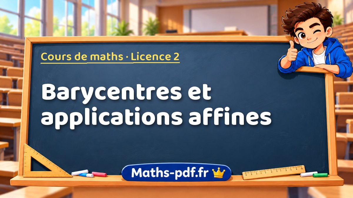 Barycentres et applications affines – Cours de maths en Licence 2 sur Maths-pdf.fr