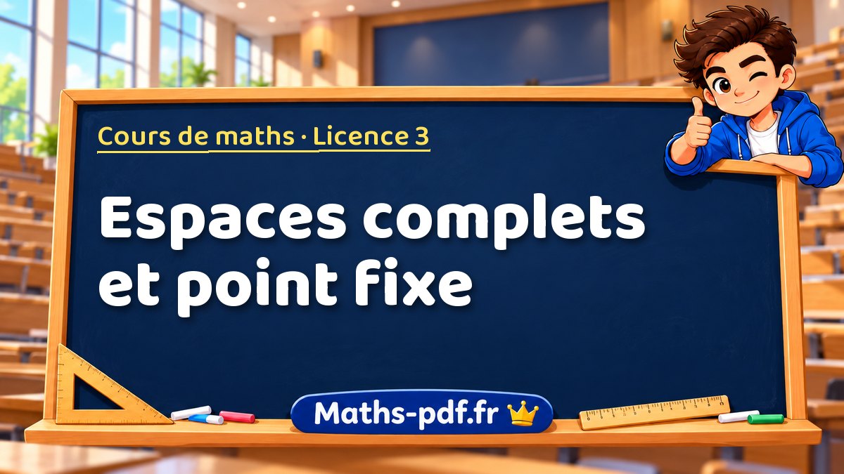 Espaces complets et point fixe – Cours de maths en Licence 3 sur Maths-pdf.fr