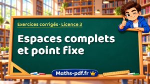 Espaces complets et point fixe en L3 de maths