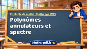 Polynômes annulateurs et spectre