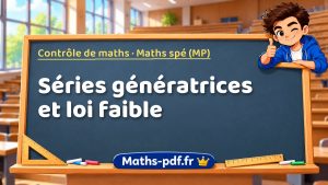 Séries génératrices et loi faible