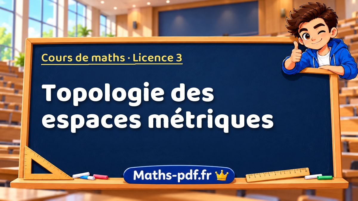 Topologie des espaces métriques – Cours de maths en Licence 3 sur Maths-pdf.fr