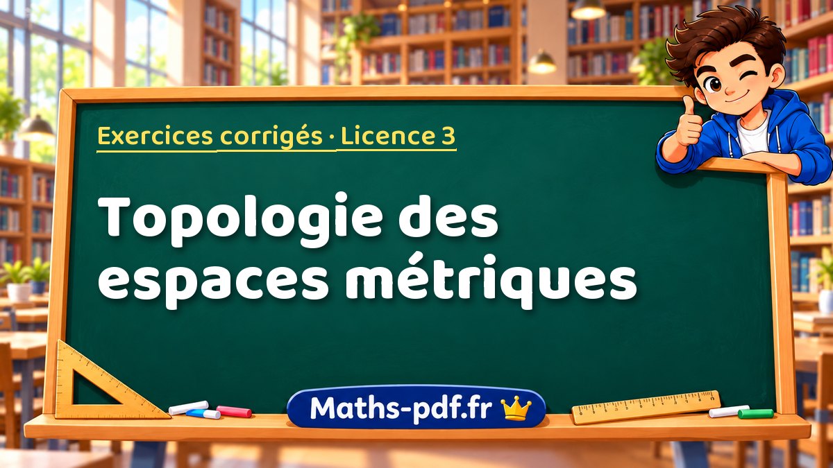Topologie des espaces métriques – Exercices corrigés en Licence 3 sur Maths-pdf.fr