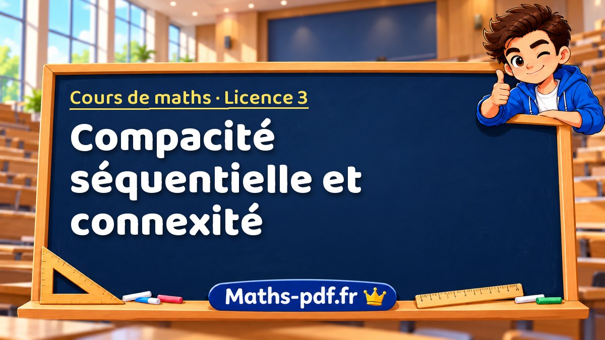 Compacité séquentielle et connexité – Cours de maths en Licence 3 sur Maths-pdf.fr