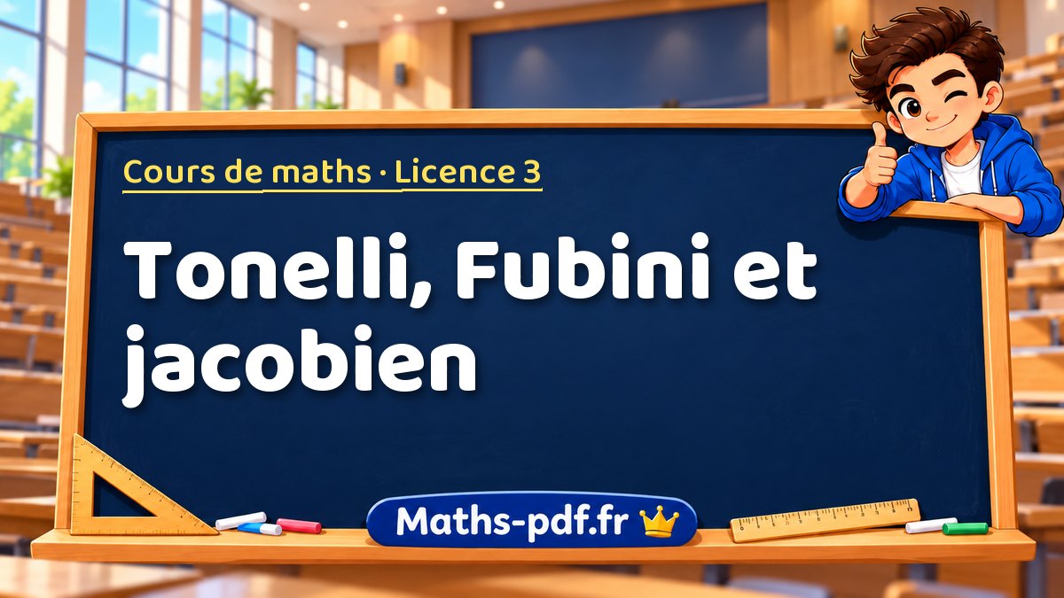 Tonelli, Fubini et jacobien – Cours de maths en Licence 3 sur Maths-pdf.fr