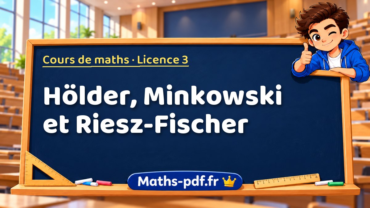 Hölder, Minkowski et Riesz-Fischer – Cours de maths en Licence 3 sur Maths-pdf.fr