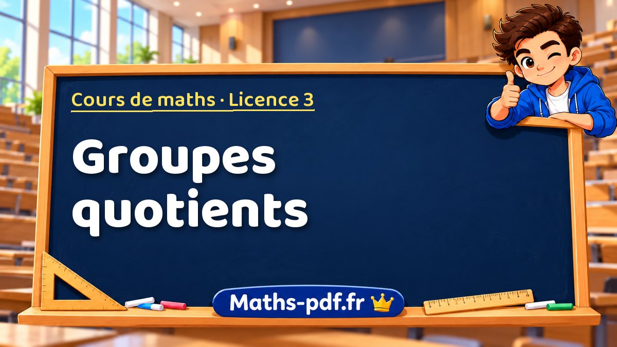 Groupes quotients – Cours de maths en Licence 3 sur Maths-pdf.fr