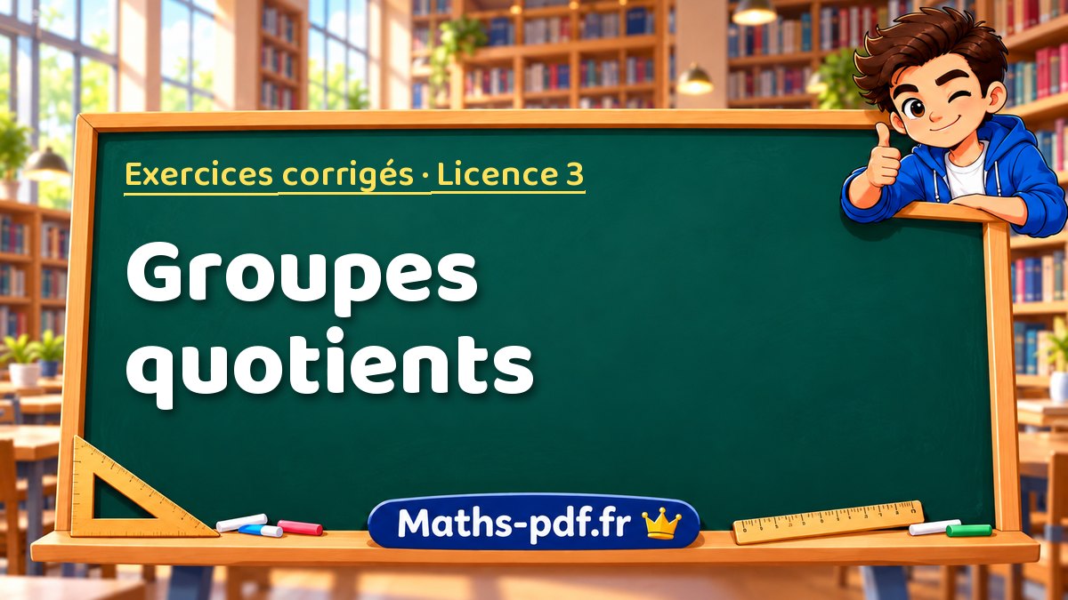 Groupes quotients – Exercices corrigés en Licence 3 sur Maths-pdf.fr