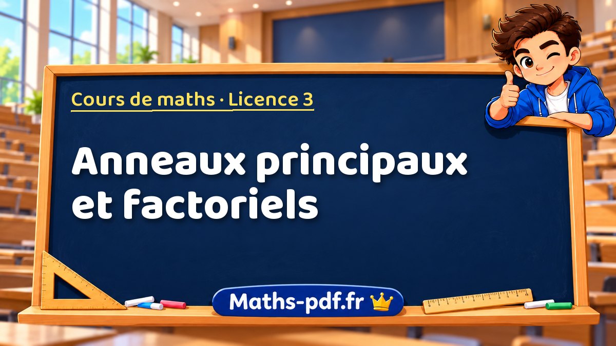 Anneaux principaux et factoriels – Cours de maths en Licence 3 sur Maths-pdf.fr