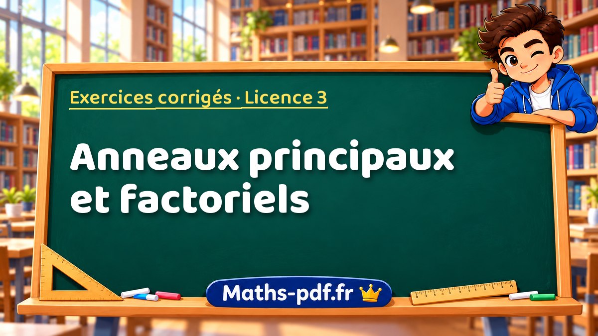 Anneaux principaux et factoriels – Exercices corrigés en Licence 3 sur Maths-pdf.fr