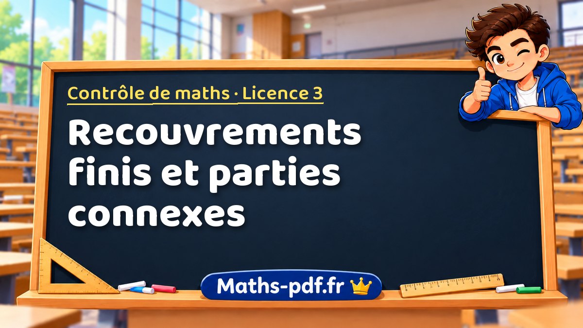 Recouvrements finis et parties connexes – Contrôle de maths en Licence 3 sur Maths-pdf.fr