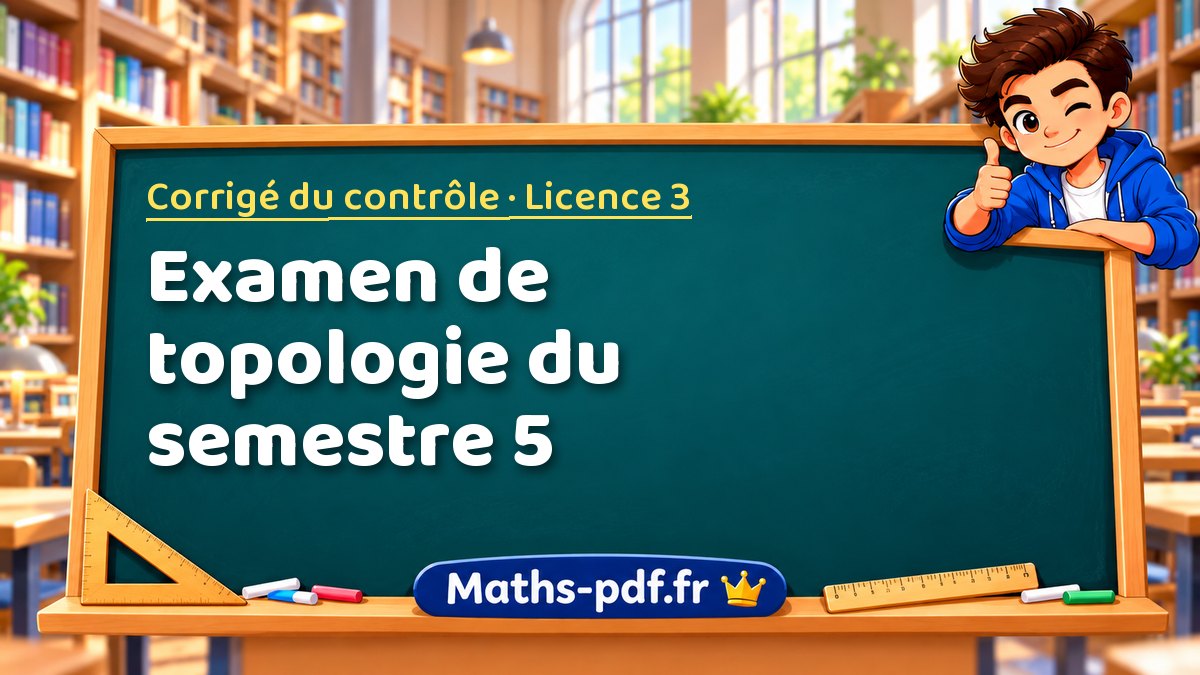 Examen de topologie du semestre 5 – Corrigé du contrôle en Licence 3 sur Maths-pdf.fr