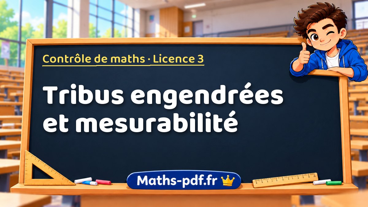 Tribus engendrées et mesurabilité – Contrôle de maths en Licence 3 sur Maths-pdf.fr