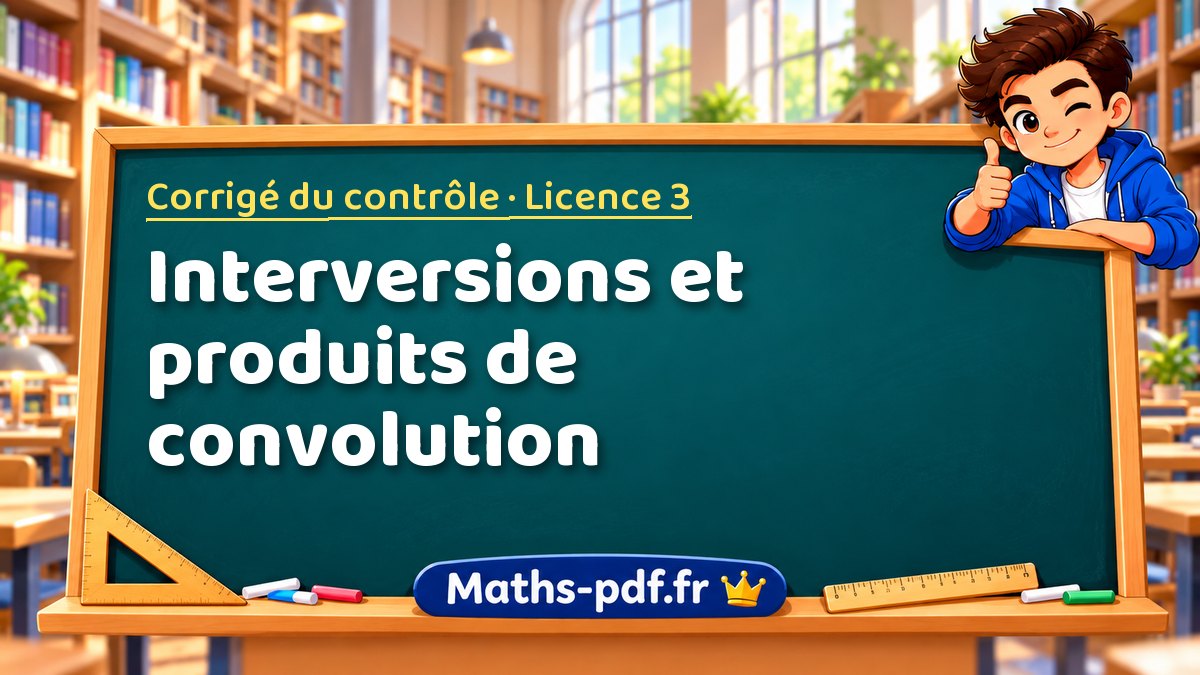 Interversions et produits de convolution – Corrigé du contrôle en Licence 3 sur Maths-pdf.fr
