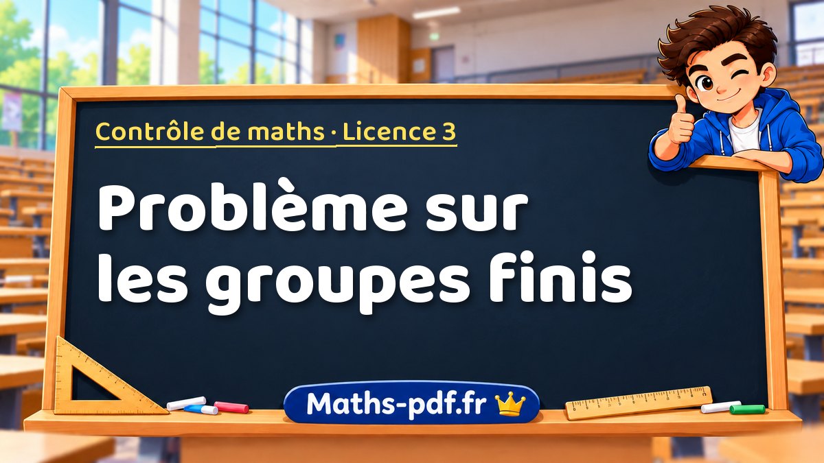 Problème sur les groupes finis – Contrôle de maths en Licence 3 sur Maths-pdf.fr