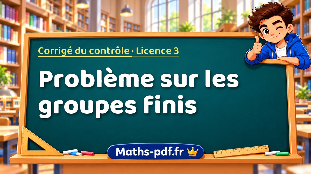 Problème sur les groupes finis – Corrigé du contrôle en Licence 3 sur Maths-pdf.fr