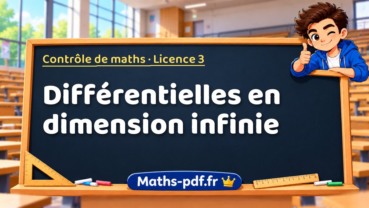 Différentielles en dimension infinie – Contrôle de maths en Licence 3 sur Maths-pdf.fr