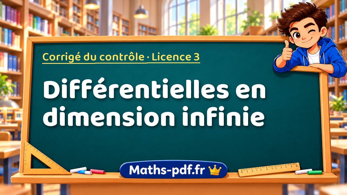 Différentielles en dimension infinie – Corrigé du contrôle en Licence 3 sur Maths-pdf.fr