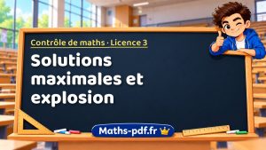Solutions maximales et explosion