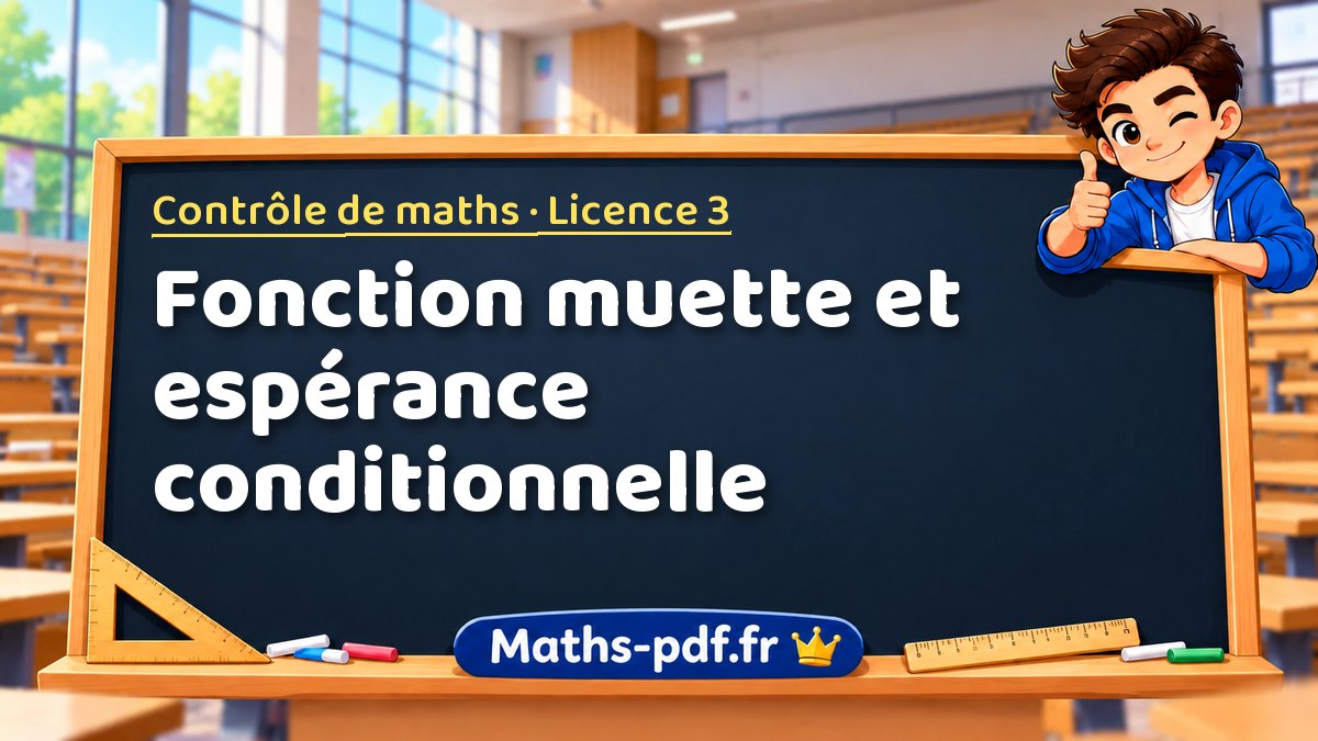 Fonction muette et espérance conditionnelle – Contrôle de maths en Licence 3 sur Maths-pdf.fr