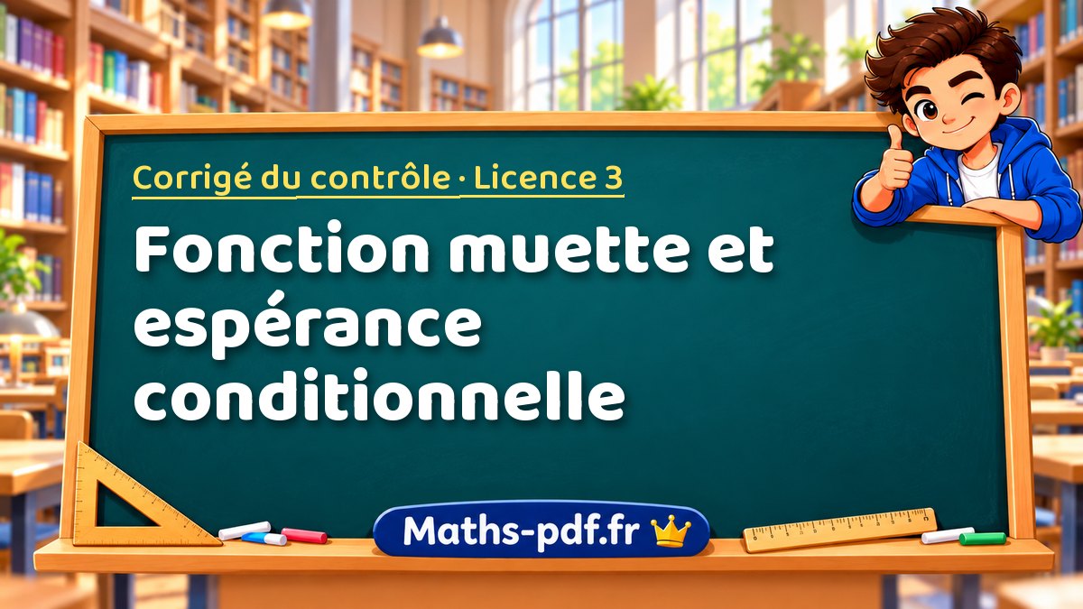 Fonction muette et espérance conditionnelle – Corrigé du contrôle en Licence 3 sur Maths-pdf.fr