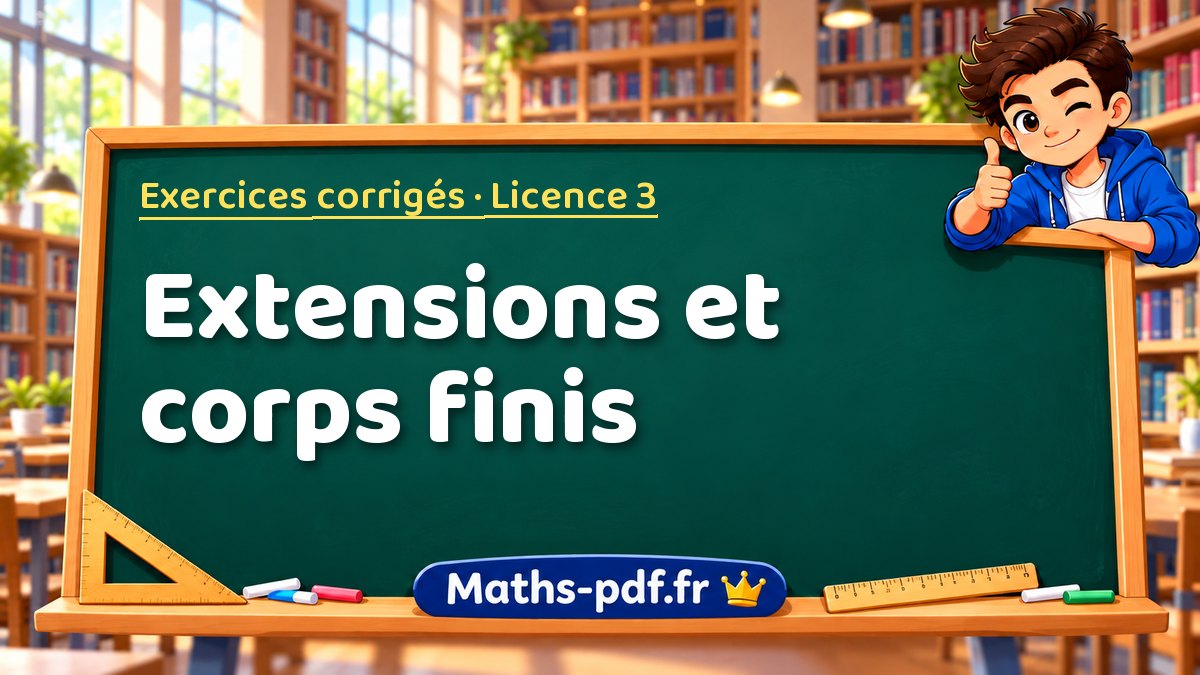 Extensions et corps finis – Exercices corrigés en Licence 3 sur Maths-pdf.fr