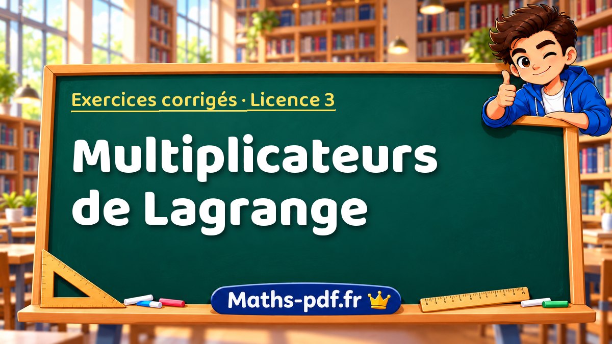 Multiplicateurs de Lagrange – Exercices corrigés en Licence 3 sur Maths-pdf.fr