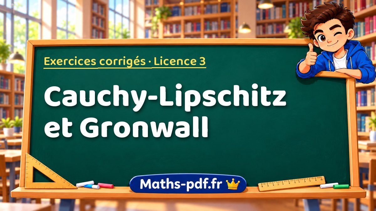 Cauchy-Lipschitz et Gronwall – Exercices corrigés en Licence 3 sur Maths-pdf.fr