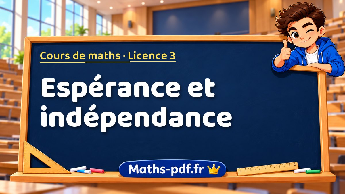 Espérance et indépendance – Cours de maths en Licence 3 sur Maths-pdf.fr