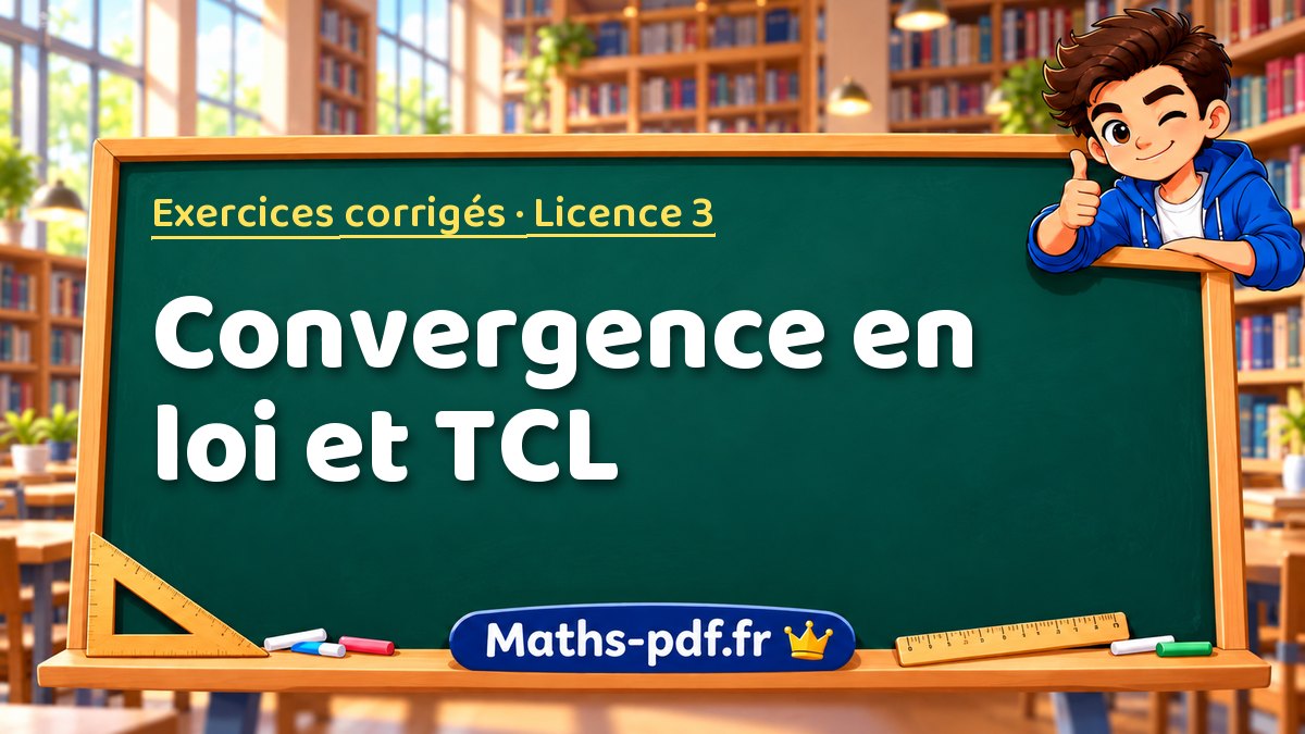 Convergence en loi et TCL – Exercices corrigés en Licence 3 sur Maths-pdf.fr