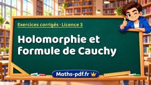 Holomorphie et formule de Cauchy en L3 de maths