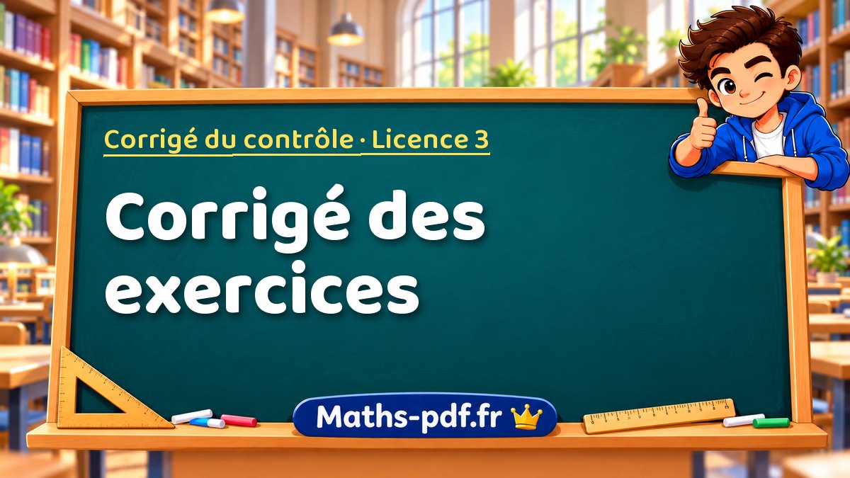 Corrigé des exercices – Corrigé du contrôle en Licence 3 sur Maths-pdf.fr