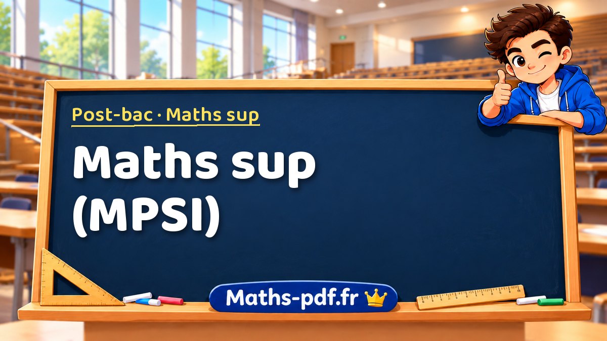 Maths sup (MPSI) : cours, exercices, QCM et contrôles corrigés sur Maths-pdf.fr