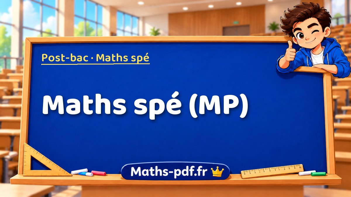 Maths spé (MP) : cours, exercices, QCM et contrôles corrigés sur Maths-pdf.fr