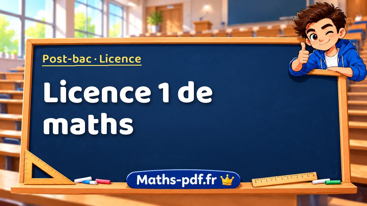 Licence 1 de maths : cours, exercices, QCM et contrôles corrigés sur Maths-pdf.fr