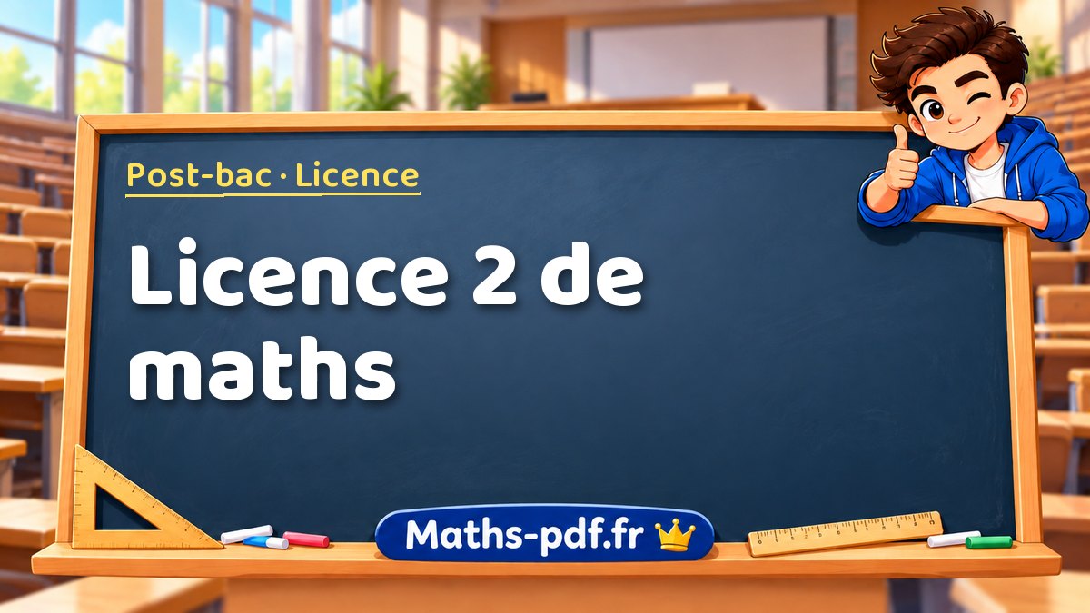 Licence 2 de maths : cours, exercices, QCM et contrôles corrigés sur Maths-pdf.fr