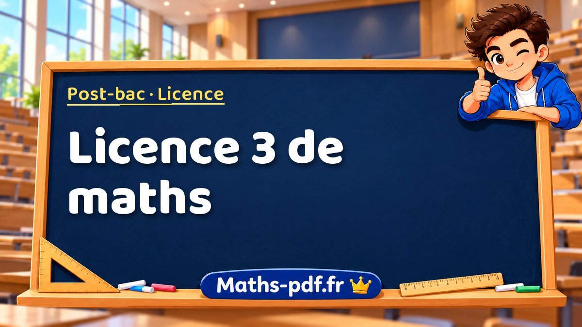 Licence 3 de maths : cours, exercices, QCM et contrôles corrigés sur Maths-pdf.fr