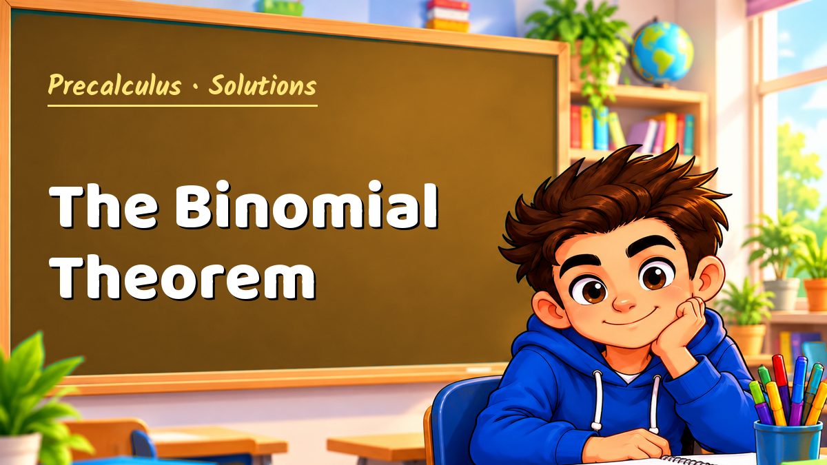 Precalculus math worksheet solutions: The Binomial Theorem – Maths PDF