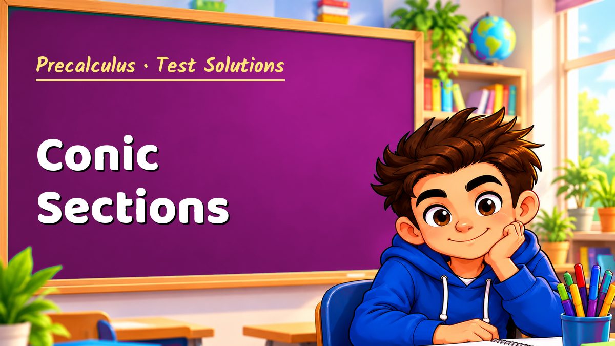 Precalculus math test solutions: Conic Sections – Maths PDF