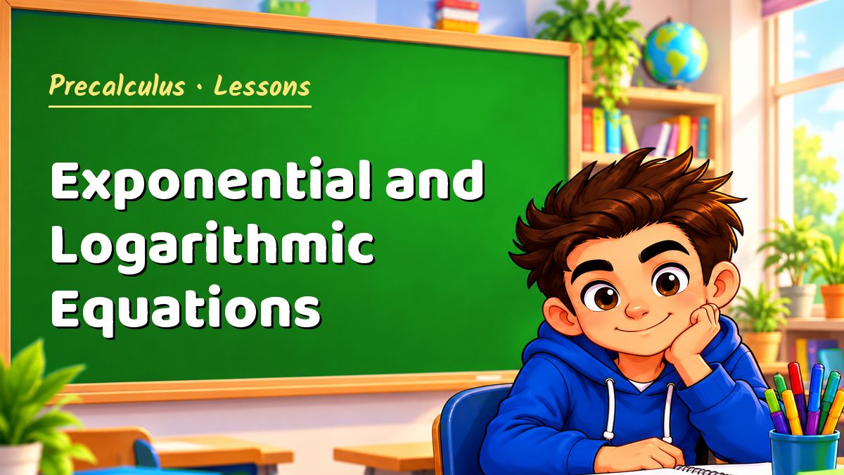 Precalculus math lesson: Exponential and Logarithmic Equations – Maths PDF
