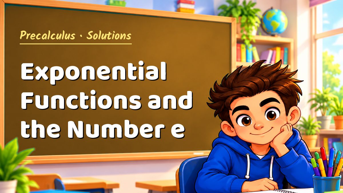 Precalculus math worksheet solutions: Exponential Functions and the Number e – Maths PDF
