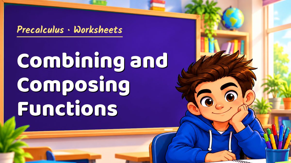 Precalculus math worksheet: Combining and Composing Functions – Maths PDF