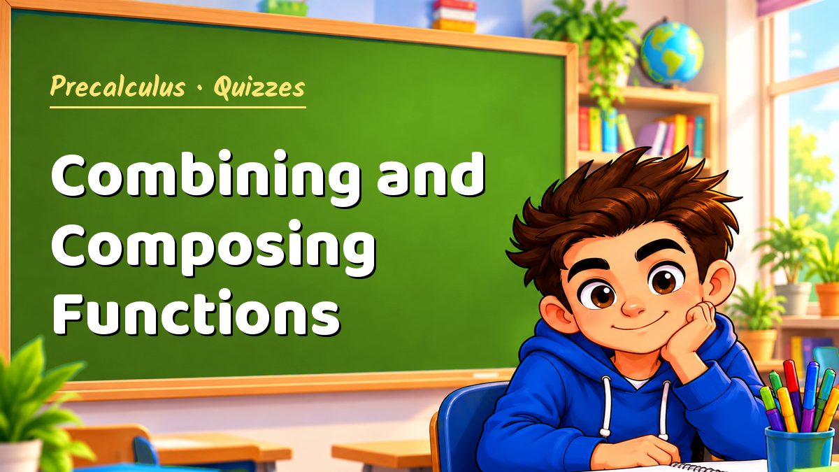 Precalculus math quiz: Combining and Composing Functions – Maths PDF