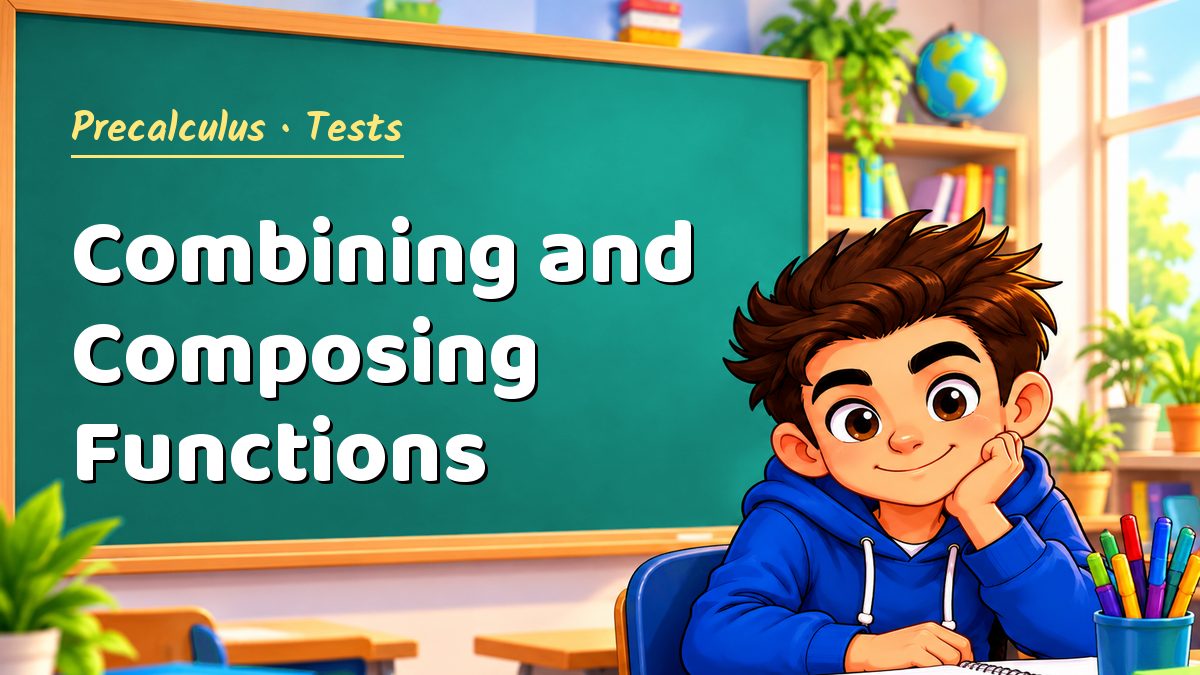 Precalculus math test: Combining and Composing Functions – Maths PDF