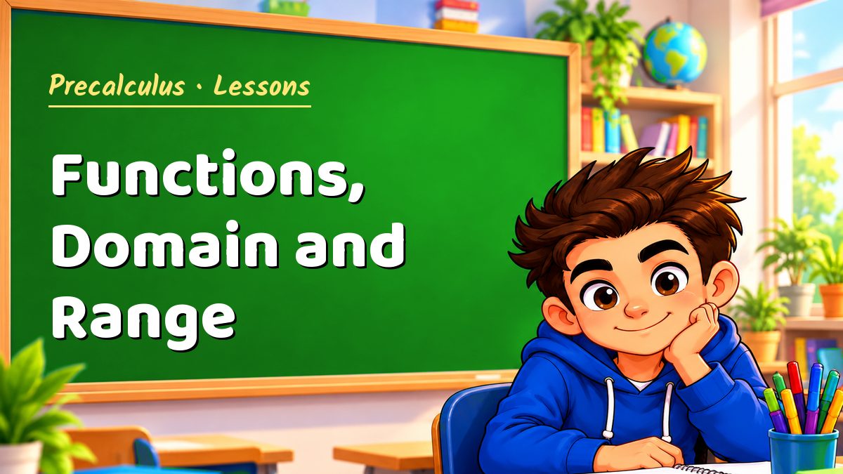 Precalculus math lesson: Functions, Domain and Range – Maths PDF