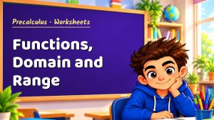 Precalculus Functions, Domain and Range Worksheet (PDF)