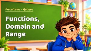 Precalculus Functions, Domain and Range Quiz: 10 Questions with Explanations
