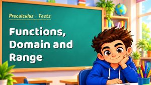 Precalculus Functions, Domain and Range Test with Point Values (PDF)