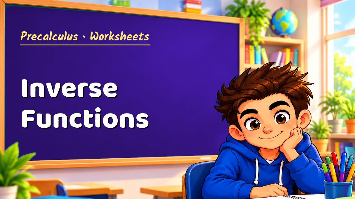 Precalculus math worksheet: Inverse Functions – Maths PDF